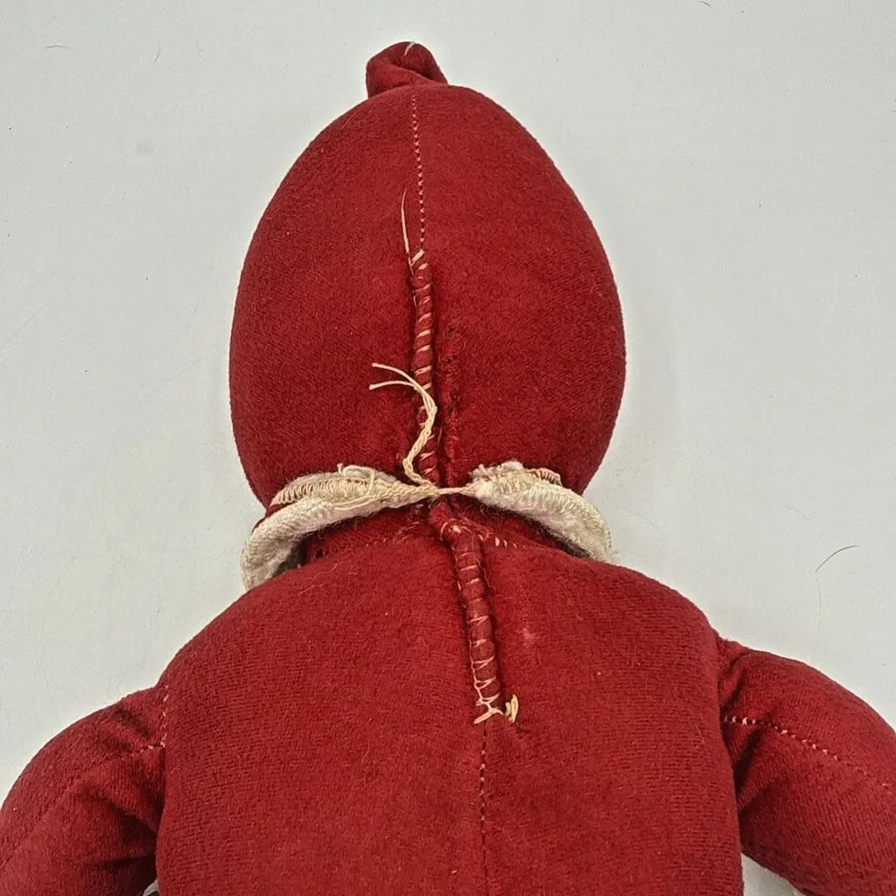 Vintage Rushton Co Rubber Face & Beard Santa Claus Plush Figure/Doll 14”